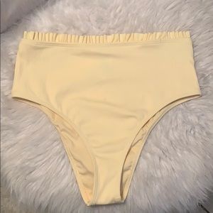Baby yellow high waisted bikini bottom